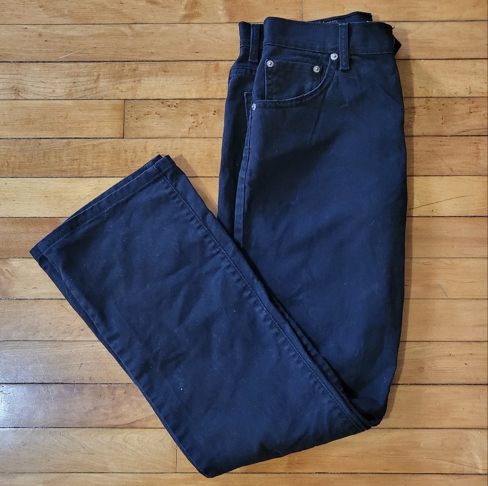 Levis Black 550s Relax Boot Cut Jeans